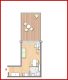 1-Zimmerapartment mit grosser Dachterrasse, voll möbliert inkl. Einbauküche im KfW-40 Effizienzhaus - Grundriss